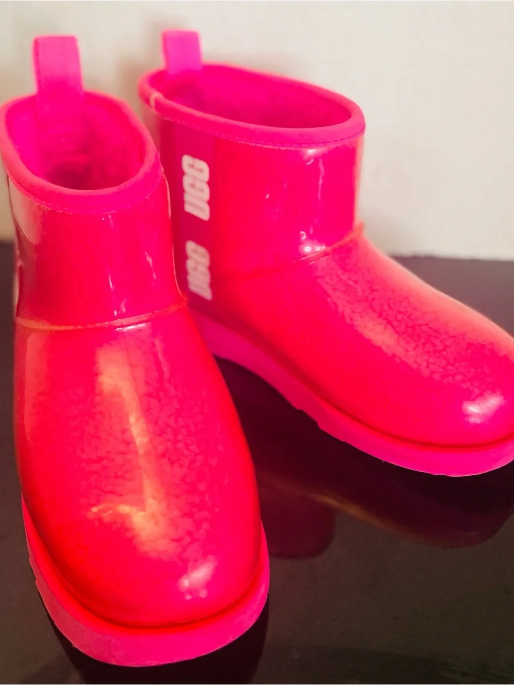 UGG Kids' Hot Pink Classic Rain Boots Size 3